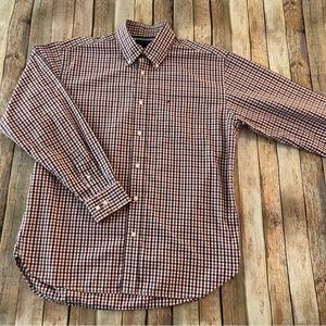 Tommy Hilfiger mens long sleeve plaid button down shirt | size medium